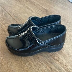 Dansko Black Patent Professional Clogs